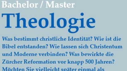 Aus einem Flyer zum Theologiestudium an der Universität Zürich.
