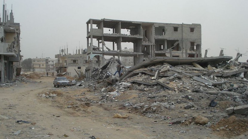 Zerstörte Gebäude in Gaza Stadt (Aufnahme von 2009).