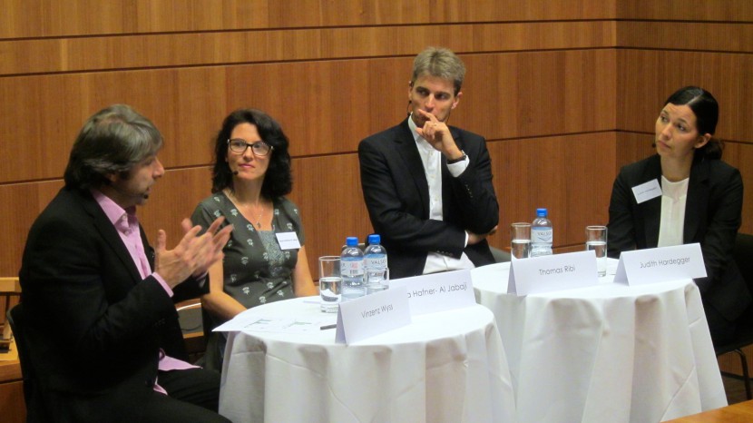 Vinzenz Wyss, Amira Hafner-Al Jabaji, Thomas Ribi und Judith Hardegger.