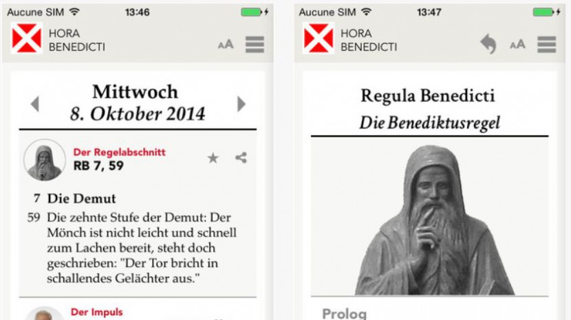 Zwei Ausschnitte aus der neuen App.