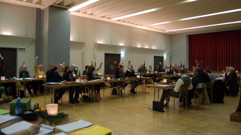 Das Parlament stimmt ab.