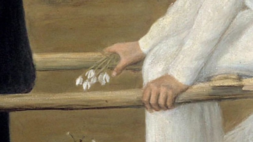 Ausschnitt aus dem Bild «Der verwundete Engel» von Hugo Simberg.