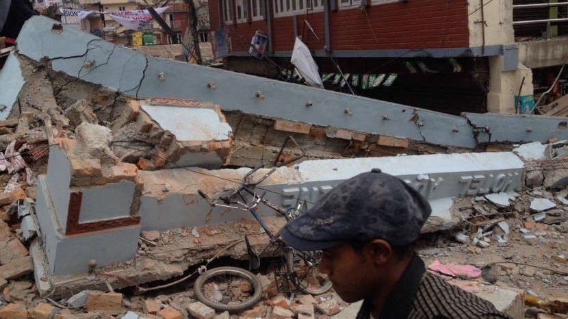 Trümmer nach dem Erdbeben in Nepal.