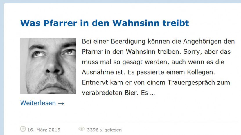 Screenshot der Blogs.