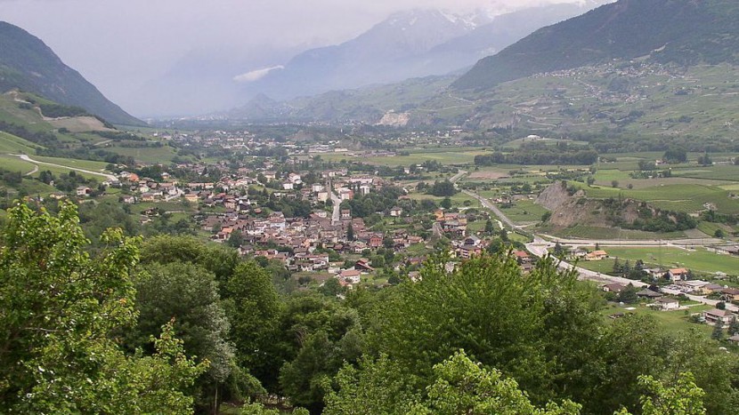 Das Dorf Chalais im Wallis.