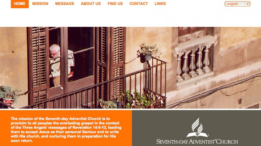 Die Homepage der Siebentage-Adventisten.