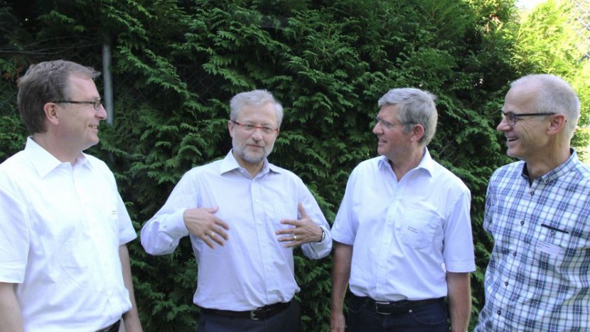 Michel Müller, Michael Herbst, Alfred Aeppli und Paul Baumann in Zürich (von links).