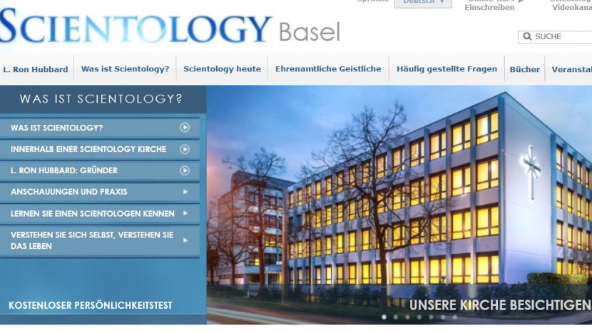 Der Webauftritt der Scientology Basel.