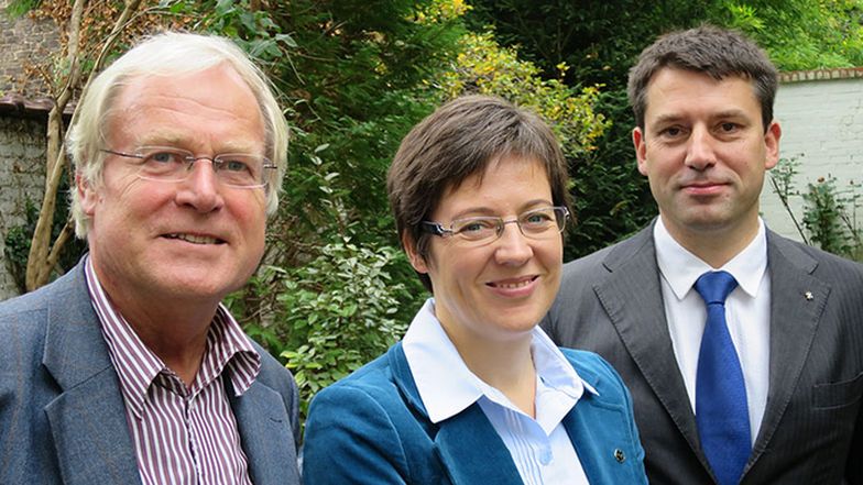 Das GEKE-Präsidium (v.l.n.r.): Michael Weinrich, Klára Tarr Cselovszky, Gottfried Locher.
