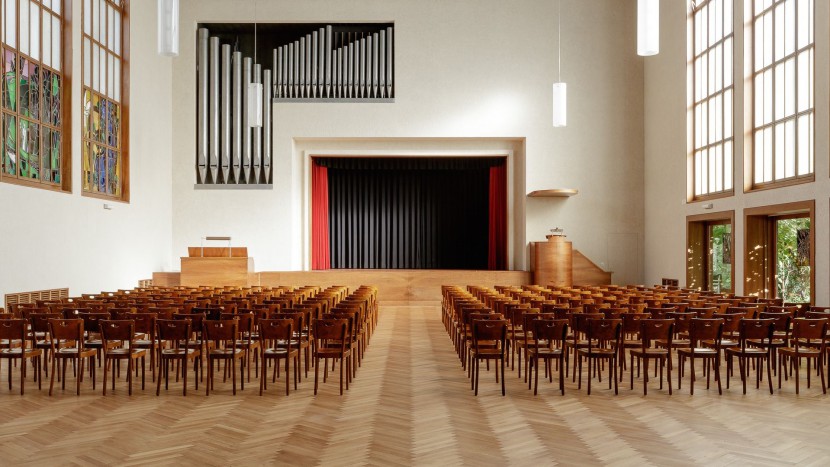 Der restaurierte Saal im Zwinglihaus. .