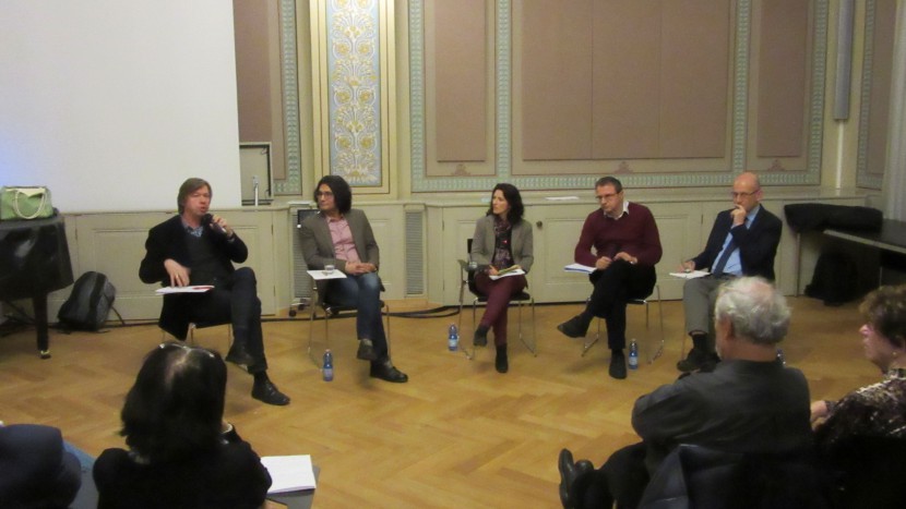 Thomas Schlag, Amira Hafner Al-Jabaji, Alfred Bodenheimer und Daniel Kosch (von links).