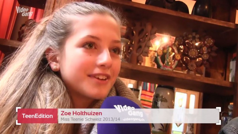 Zoë Holthuizen nach ihrer Wahl zur Miss Teenie.