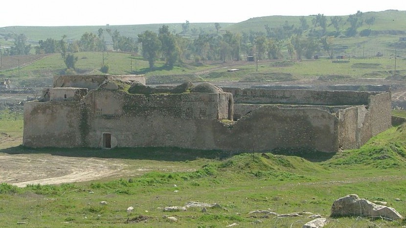 Das Kloster Sankt Elias vor der Zerstörung.