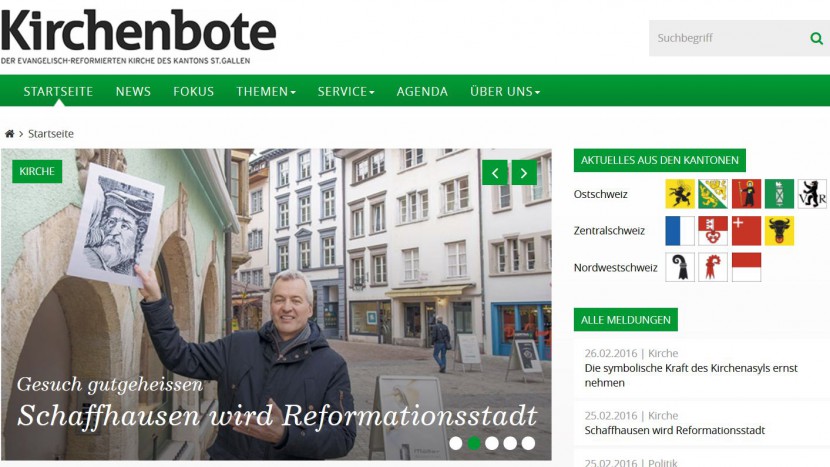 Die neue Website des St. Galler Kirchenboten.