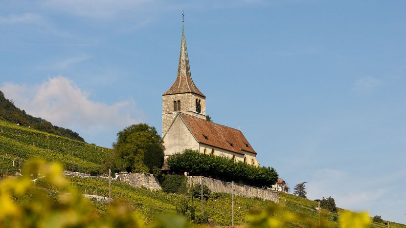 Die reformierte Kirche in Ligerz.