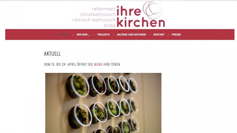 Screenshot des neuen Webauftritts.