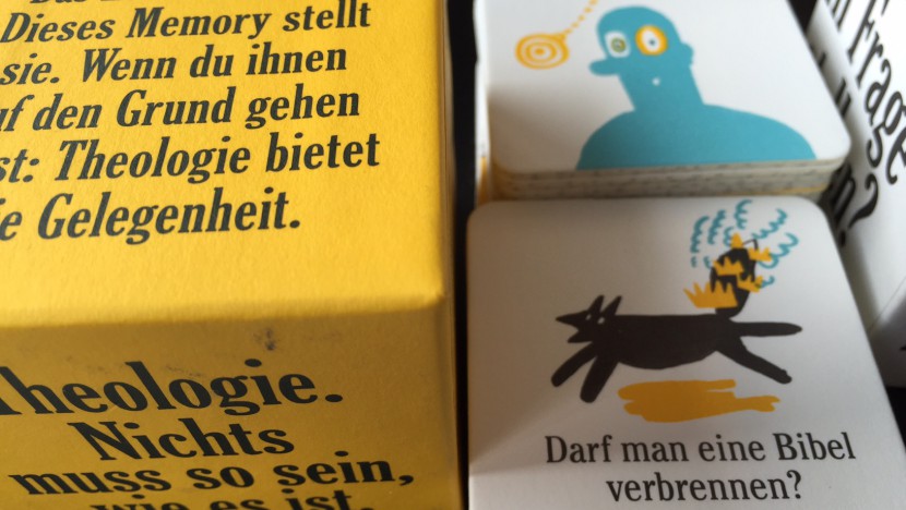 Dieses Memory ist eine der Werbemassnahmen, die Gymnasiasten Lust aufs Theologiestudium machen soll.