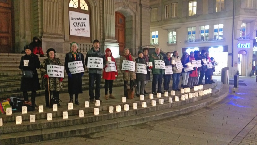 Die Mahnwache in Lausanne.