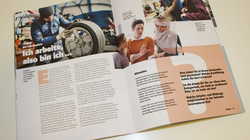 Das Magazin «Grüezi» versteht sich als Integrationshilfe für Migrantinnen und Migranten.