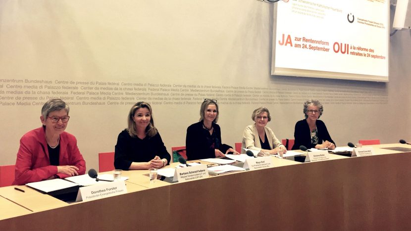 Die Präsidentinnen der Schweizer Frauendachorganisationen empfehlen ein Ja zur Rentenreform 2020.