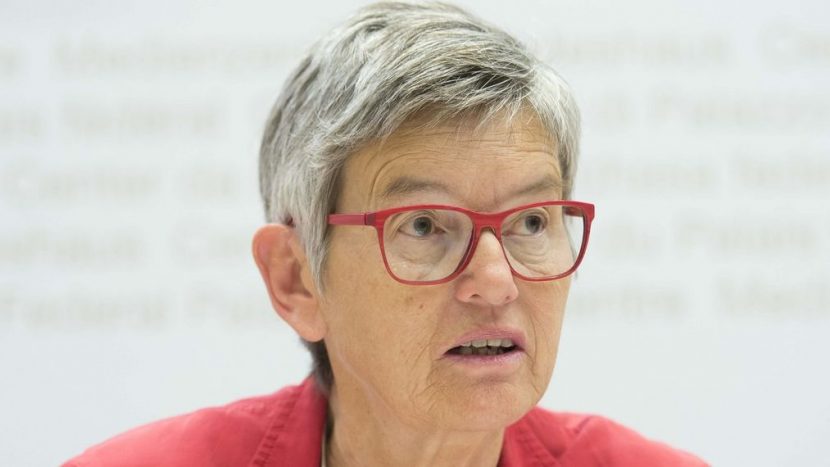 Dorothea Forster, Präsidentin der Evangelischen Frauen Schweiz, an einer Medienkonferenz der Frauendachverbände im Juni 2017 in Bern.