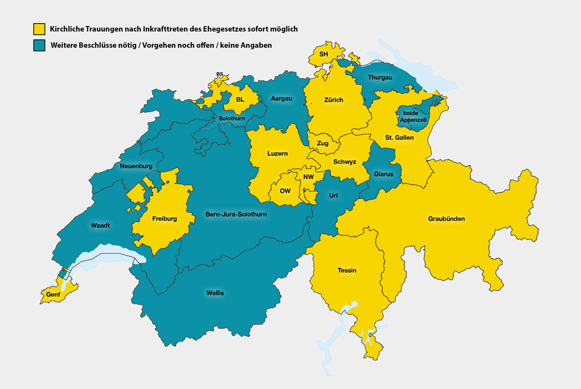 Karte - kirchliche Trauung nach Inkrafttreten des Ehegesetzes